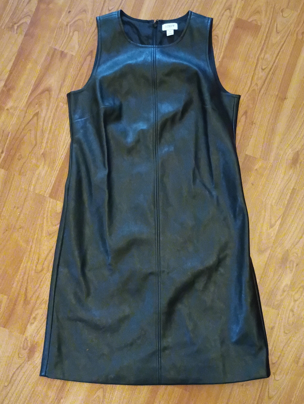 J. Crew Black Faux Leather Sleeveless Mini Dress